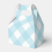 Baby Elephant Baby Boy Favor Box Kariert Gingham Geschenkschachtel (Rückseite)