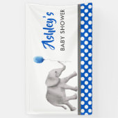 Baby Elephant Baby Dusche Banner Blue Begrüßungsze (Vertikal)