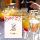 Baby Elephant Baby Dusche Drinks Poster