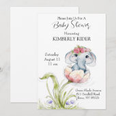 Baby Elephant Baby Dusche Einladung (Vorne/Hinten)