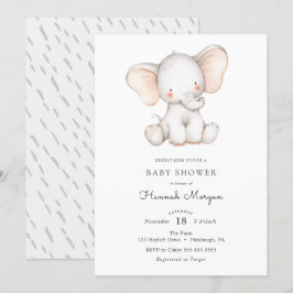 Baby Elephant Baby Dusche Einladung