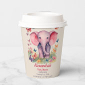 Baby Elephant Baby Dusche Pappbecher (Rückseite)