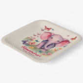 Baby Elephant Baby Dusche Pappteller (Gewinkelt)