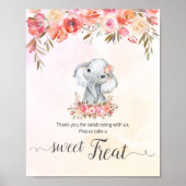 Baby Elephant Baby Dusche Sweet Leckerei Poster (Vorne)
