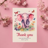 Baby Elephant Baby Dusche Vielen Dank Dankeskarte