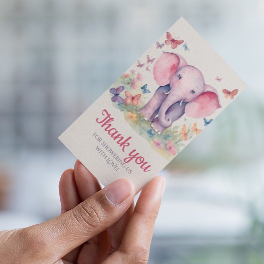 Baby Elephant Baby Dusche Vielen Dank Dankeskarte