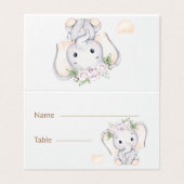 Baby Elephant Baby Duschkarte (Außenseite Aufgefaltet)