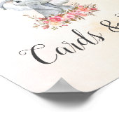 Baby Elephant Baby Duschkarten Geschenke Poster (Ecke)