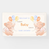 Baby Elephant Baby Shower Banner (Horizontal)