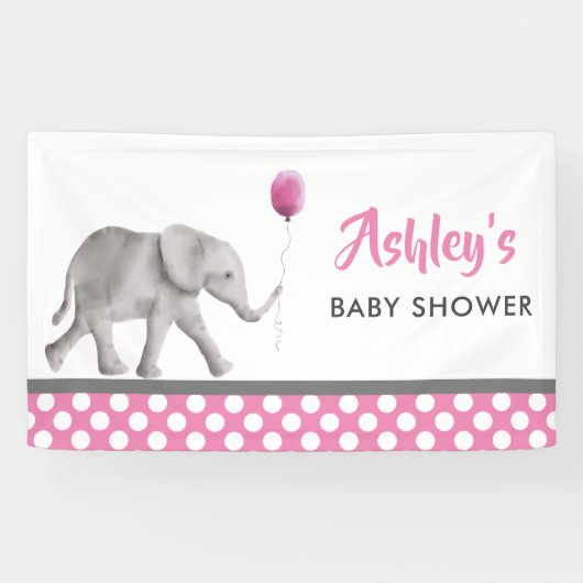 Baby Elephant Baby Shower Banner, Begrüßungszeiche Banner (Horizontal)