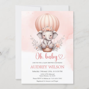 Baby Elephant Baby Shower Einladung