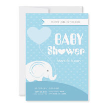 Baby Elephant Baby Shower Einladung für Baby Boy