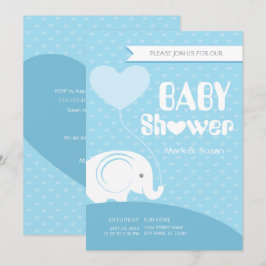 Baby Elephant Baby Shower Einladung für Baby Boy