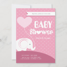Baby Elephant Baby Shower Einladung für Baby Girl