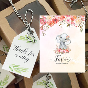 Baby Elephant Baby Shower Favoriten Poster