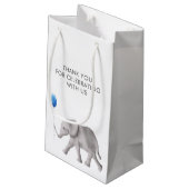 Baby Elephant Baby Shower Geschenktaschen für Favo Kleine Geschenktüte (Rückseite Schrägansicht)