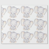 Baby Elephant Baby Showpapier Geschenkpapier (Flach)