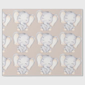 Baby Elephant Baby Showpapier Geschenkpapier (Flach)