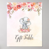 Baby Elephant Baby Showtisch Poster (Vorne)