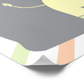 Baby Elephant | Babyduschbanner Poster (Ecke)