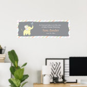 Baby Elephant | Babyduschbanner Poster (Heimbüro)