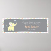Baby Elephant | Babyduschbanner Poster (Vorne)