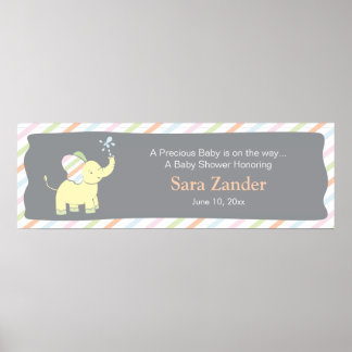 Baby Elephant | Babyduschbanner Poster