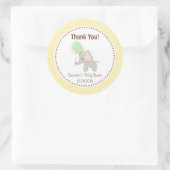 Baby Elephant Babydusche Aufkleber gelb (Tasche)