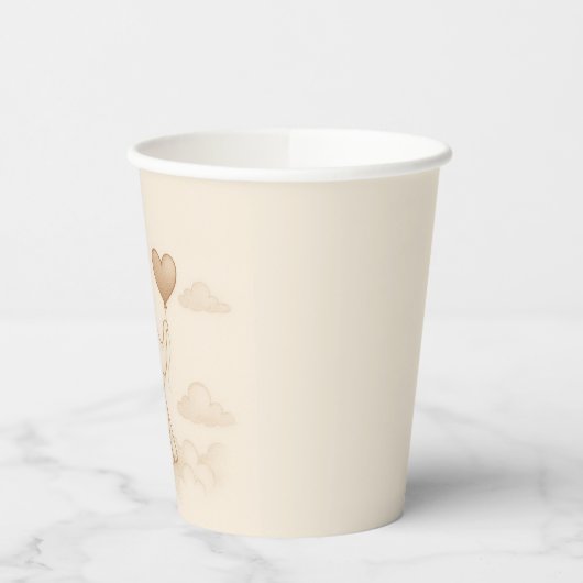 Baby Elephant Babydusche Papiertücher Pappbecher (Links)