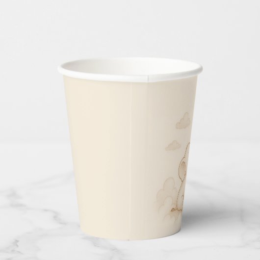 Baby Elephant Babydusche Papiertücher Pappbecher (Rechts)