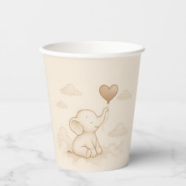 Baby Elephant Babydusche Papiertücher Pappbecher