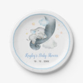 Baby Elephant Babydusche (Schlaftraum) Pappteller (Vorderseite)