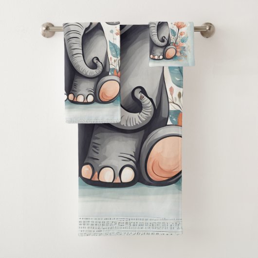 Baby Elephant Badhandtuch Set (Insitu)