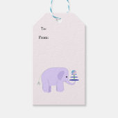 Baby Elephant Balancing Act Geschenkanhänger (Vorderseite)