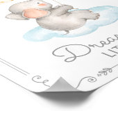 Baby Elephant & Balloons Traum Großes Kinderzimmer Poster (Ecke)