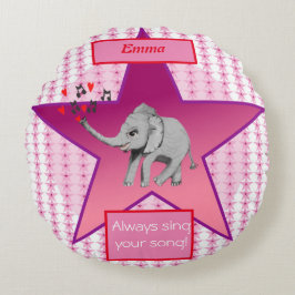 Baby Elephant Big Dream Baby Rundes Kissen