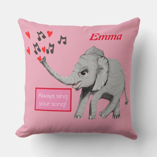 Baby Elephant Big Dream Kissen (Vorderseite)