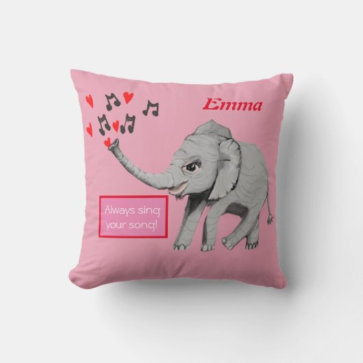 Baby Elephant Big Dream Kissen (Vorderseite)