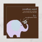 Baby Elephant Birth Ankündigung (Vorne/Hinten)