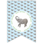 Baby Elephant Birthday Wimpelkette (Erste Fahne)
