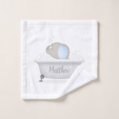 Baby Elephant-Blase-Bad Badhandtuch Set (Waschlappen)