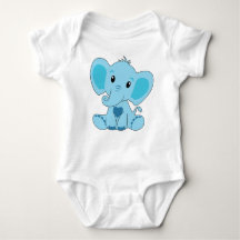 Baby, Elephant, Blau, Baby Bodysuit, DAM Creative,