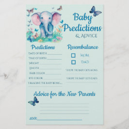 Baby Elephant Blue Baby Predictions Addicvice Card