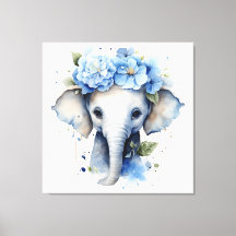 Baby Elephant - Blue Blume Crown