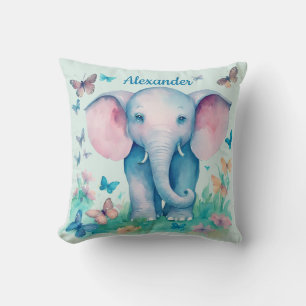 Baby Elephant Blue Personalisiert Kissen