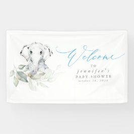 Baby Elephant Blue Sage Baby Dusche Empfang Banner