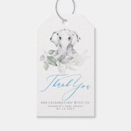 Baby Elephant Blue Sage Baby Dusche Vielen Dank Geschenkanhänger