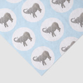 Baby Elephant Blue Seidenpapier (Detail)