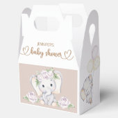 Baby Elephant & Blume Wasserfarbe Kinderdusche Geschenkschachtel (Geöffnet)