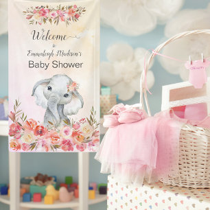 Baby Elephant Boho Chic Baby Dusche Willkommen Banner